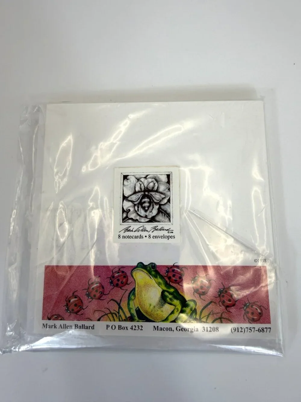 Vintage Mark Allen Ballard 1998 Butterfly Floral Notecard Set